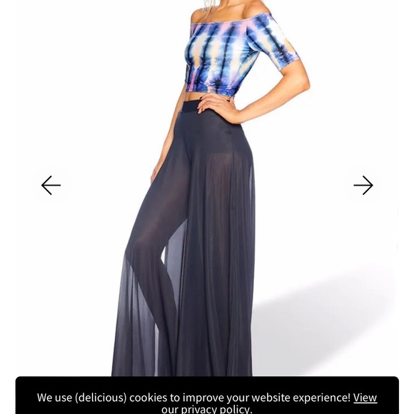 Black Milk Clothing size small to dye for off the shoulder crop - Picture 12 of 16